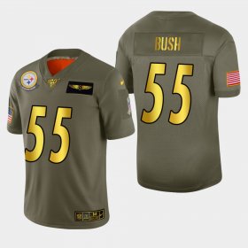 Wholesale Cheap Nike Steelers #55 Devin Bush Men\'s Olive Gold 2019 Salute to Service NFL 100 Limited Jersey