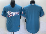 Wholesale Cheap Men's Texas Rangers Blank Light Blue Stitched Cool Base Nike Jersey