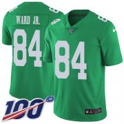 Wholesale Cheap Nike Eagles #84 Greg Ward Jr. Green Men's Stitched NFL Limited Rush 100th Season Jersey