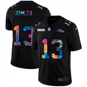 Cheap Denver Broncos #13 KJ Hamler Men\'s Nike Multi-Color Black 2020 NFL Crucial Catch Vapor Untouchable Limited Jersey