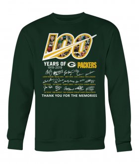Wholesale Cheap Green Bay Packers 100 Seasons Memories Pullover Sweatshirt Green