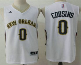 Wholesale Cheap Men\'s New Orleans Pelicans #0 DeMarcus Cousins White Stitched NBA Revolution 30 Swingman Jersey