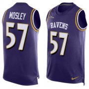 Wholesale Cheap Nike Ravens #57 C.J. Mosley Purple Team Color Men's Stitched NFL Limited Tank Top Jersey