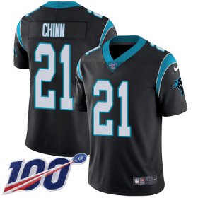 Wholesale Cheap Nike Panthers #21 Jeremy Chinn Black Team Color Men\'s Stitched NFL 100th Season Vapor Untouchable Limited Jersey