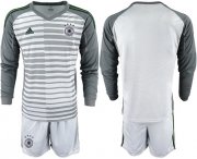 Wholesale Cheap Germany Blank Grey Goalkeeper Long Sleeves Soccer Country Jersey
