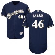 Wholesale Cheap Brewers #46 Corey Knebel Navy Blue Flexbase Authentic Collection Stitched MLB Jersey