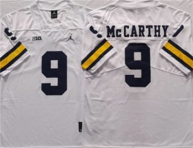 Cheap Men\'s Michigan Wolverines #9 McCARTHY White Stitched Jersey