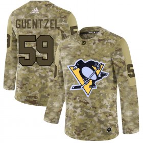 Wholesale Cheap Adidas Penguins #59 Jake Guentzel Camo Authentic Stitched NHL Jersey