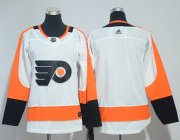 Wholesale Cheap Adidas Flyers Blank White Road Authentic Stitched Youth NHL Jersey