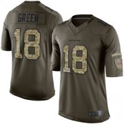 Wholesale Cheap Nike Bengals #18 A.J. Green Green Men's Stitched NFL Limited 2015 Salute to Service Jersey