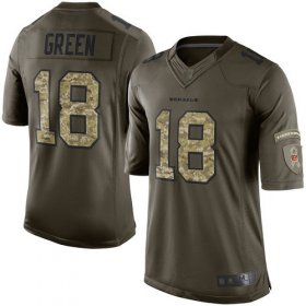 Wholesale Cheap Nike Bengals #18 A.J. Green Green Men\'s Stitched NFL Limited 2015 Salute to Service Jersey