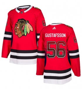Wholesale Cheap Adidas Blackhawks #56 Erik Gustafsson Red Home Authentic Drift Fashion Stitched NHL Jersey