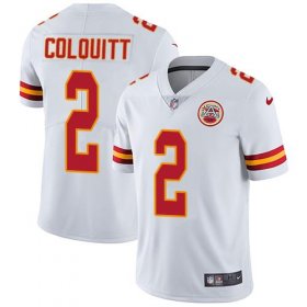 Wholesale Cheap Nike Chiefs #2 Dustin Colquitt White Men\'s Stitched NFL Vapor Untouchable Limited Jersey