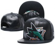 Wholesale Cheap San Jose Sharks Snapback Ajustable Cap Hat GS 5