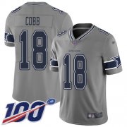Wholesale Cheap Nike Cowboys #18 Randall Cobb Gray Men's Stitched NFL Limited Inverted Legend 100th Season Jersey