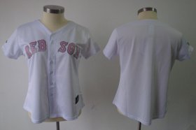 Wholesale Cheap Red Sox Blank White Women\'s Fashion Stitched MLB Jersey