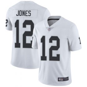 Wholesale Cheap Nike Raiders #12 Zay Jones White Men\'s Stitched NFL Vapor Untouchable Limited Jersey
