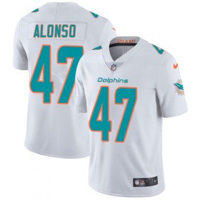 Wholesale Cheap Nike Dolphins #47 Kiko Alonso White Men\'s Stitched NFL Vapor Untouchable Limited Jersey
