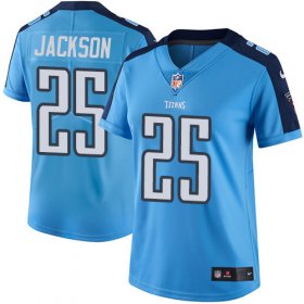 Wholesale Cheap Nike Titans #25 Adoree\' Jackson Light Blue Women\'s Stitched NFL Limited Rush Jersey