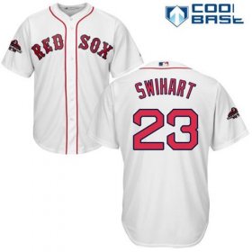 Wholesale Cheap Red Sox #23 Blake Swihart White Cool Base 2018 World Series Stitched Youth MLB Jersey