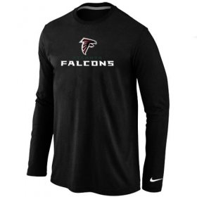 Wholesale Cheap Nike Atlanta Falcons Authentic Logo Long Sleeve T-Shirt Black