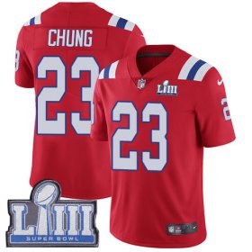 Wholesale Cheap Nike Patriots #23 Patrick Chung Red Alternate Super Bowl LIII Bound Men\'s Stitched NFL Vapor Untouchable Limited Jersey