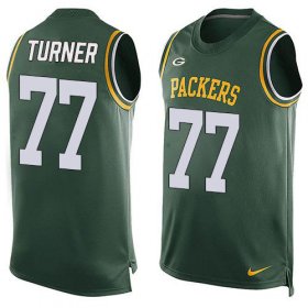 Wholesale Cheap Nike Packers #77 Billy Turner Green Team Color Men\'s Stitched NFL Limited Tank Top Jersey