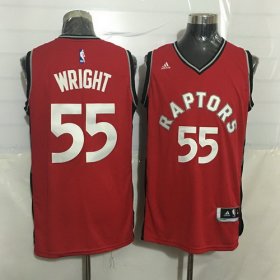 Wholesale Cheap Men\'s Toronto Raptors #55 Delon Wright Red New NBA Rev 30 Swingman Jersey