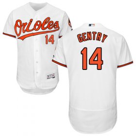 Wholesale Cheap Orioles #14 Craig Gentry White Flexbase Authentic Collection Stitched MLB Jersey