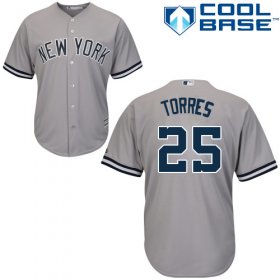 Wholesale Cheap Yankees #25 Gleyber Torres Grey New Cool Base Stitched MLB Jersey