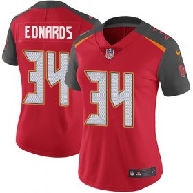 Wholesale Cheap Nike Buccaneers #34 Mike Edwards Red Team Color Women\'s Stitched NFL Vapor Untouchable Limited Jersey