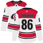 Wholesale Cheap Adidas Hurricanes #86 Teuvo Teravainen White Road Authentic Women's Stitched NHL Jersey