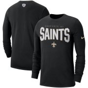 Wholesale Cheap New Orleans Saints Nike Sideline Property Of Performance Long Sleeve T-Shirt Black