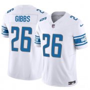 Cheap Men's Detroit Lions #26 Jahmyr Gibbs White 2023 F.U.S.E. Vapor Untouchable Limited Football Stitched Jersey