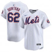 Cheap Men's New York Mets #62 Jose Quintana White 2024 Home Limited Stitched Baseball Jersey