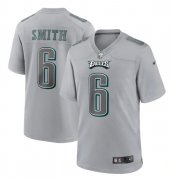 Wholesale Cheap Men's Philadelphia Eagles #6 DeVonta Smith Gray Atmosphere Fashion Stitched Game Jersey