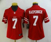 Wholesale Cheap Women's San Francisco 49ers #7 Colin Kaepernick Red 2017 Vapor Untouchable Stitched NFL Nike Limited Jersey