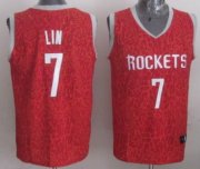 Wholesale Cheap Houston Rockets #7 Jeremy Lin Red Leopard Print Fashion Jersey