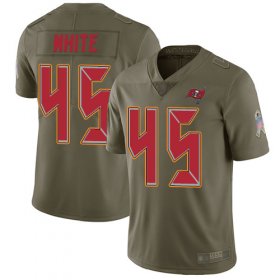 Wholesale Cheap Nike Buccaneers #45 Devin White Olive Men\'s Stitched NFL Limited 2017 Salute To Service Jersey