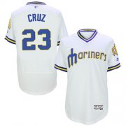 Wholesale Cheap Mariners #23 Nelson Cruz White Flexbase Authentic Collection Cooperstown Stitched MLB Jersey