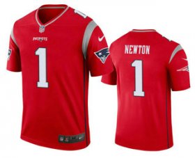 Wholesale Cheap Men\'s New England Patriots #1 Cam Newton Red 2020 Inverted Legend Stitched NFL Nike Limited Jersey