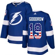 Cheap Adidas Lightning #19 Barclay Goodrow Blue Home Authentic USA Flag Youth Stitched NHL Jersey