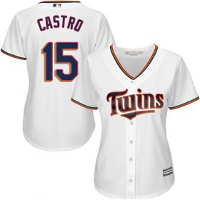 Wholesale Cheap Twins #15 Jason Castro White Home Women\'s Stitched MLB Jersey