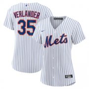 Wholesale Cheap Women's New York Mets #35 Justin Verlander White Stitched MLB Cool Base Nike Jersey