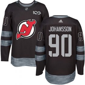Wholesale Cheap Adidas Devils #90 Marcus Johansson Black 1917-2017 100th Anniversary Stitched NHL Jersey