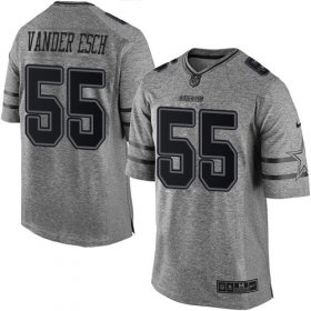 Wholesale Cheap Nike Cowboys #55 Leighton Vander Esch Gray Men\'s Stitched NFL Limited Gridiron Gray Jersey