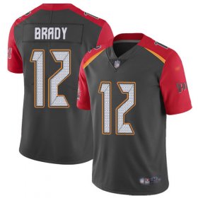 Wholesale Cheap Nike Buccaneers #12 Tom Brady Gray Men\'s Stitched NFL Limited Inverted Legend Jersey