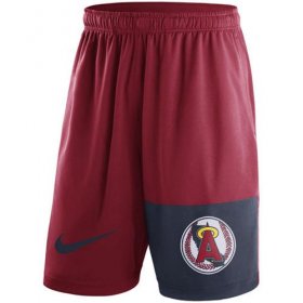 Wholesale Cheap Men\'s Los Angeles Angels of Anaheim Nike Red Cooperstown Collection Dry Fly Shorts