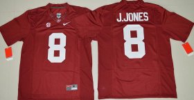 Wholesale Cheap Men\'s Alabama Crimson Tide #8 Julio Jones Red Limited Stitched College Football Nike NCAA Jersey