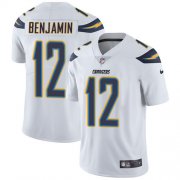 Wholesale Cheap Nike Chargers #12 Travis Benjamin White Men's Stitched NFL Vapor Untouchable Limited Jersey